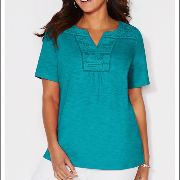 Catherine’s Touch of Lace Tee - Picture 1 of 5